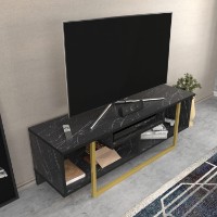 Comodă TV Hanah Home Asal 120 Black Gold imaginea #4 — magazin online Desire.md
