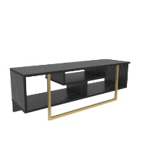 Comodă TV Hanah Home Asal 120 Black Gold imaginea #5 — magazin online Desire.md