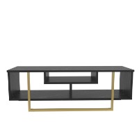 Comodă TV Hanah Home Asal 120 Black Gold imaginea #6 — magazin online Desire.md