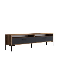 Comodă TV Hanah Home Istanbul 2 Walnut Anthracite imaginea #5 — magazin online Desire.md