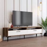 Comodă TV Hanah Home Istanbul 2 Walnut White imaginea #3 — magazin online Desire.md