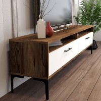Comodă TV Hanah Home Istanbul 2 Walnut White imaginea #4 — magazin online Desire.md