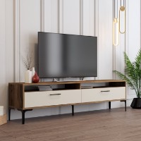 Comodă TV Hanah Home Istanbul 2 Walnut Cream imaginea #3 — magazin online Desire.md