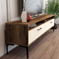 Comodă TV Hanah Home Istanbul 2 Walnut Cream imaginea #4 — magazin online Desire.md