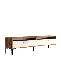 Comodă TV Hanah Home Istanbul 2 Walnut Cream imaginea #5 — magazin online Desire.md
