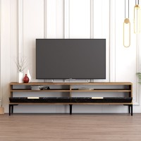 Comodă TV Hanah Home Istanbul 2 Walnut Black Marble imaginea #2 — magazin online Desire.md