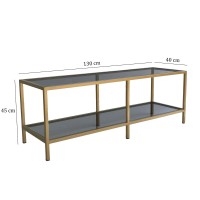 Comodă TV Hanah Home Basic Dark Grey Gold imaginea #7 — magazin online Desire.md