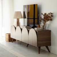 Тумба под ТВ Hanah Home Mesta Walnut v2 фото №4 — интернет-магазин Desire.md
