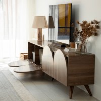 Тумба под ТВ Hanah Home Mesta Walnut v2 фото №5 — интернет-магазин Desire.md