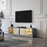Comodă TV Hanah Home Aydos Grey Travertine imaginea #3 — magazin online Desire.md
