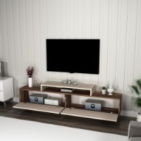 Comodă TV Hanah Home Grasyas Light Walnut Beige imaginea #3 — magazin online Desire.md
