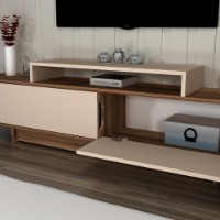 Comodă TV Hanah Home Grasyas Light Walnut Beige imaginea #4 — magazin online Desire.md