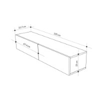 Comodă TV Hanah Home Francy 135 Sapphire Oak White imaginea #7 — magazin online Desire.md