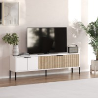 Comodă TV Hanah Home Noah White Rattan imaginea #2 — magazin online Desire.md