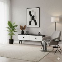 Comodă TV Hanah Home Mona 120 Anthracite White imaginea #2 — magazin online Desire.md