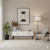 Comodă TV Hanah Home Mona 120 White imaginea #2 — magazin online Desire.md