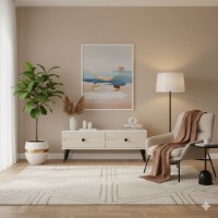 Comodă TV Hanah Home Mona 120 White Travertine