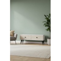 Comodă TV Hanah Home Mona 120 White Travertine imaginea #4 — magazin online Desire.md