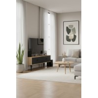 Comodă TV Hanah Home Mona 120 Sapphire Oak Anthracite imaginea #3 — magazin online Desire.md