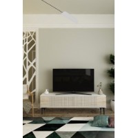 Comodă TV Hanah Home Corsa 120 White Travertine