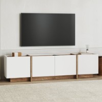 Comodă TV Hanah Home Lowen White Atlantic Pine