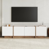 Comodă TV Hanah Home Lowen White Atlantic Pine imaginea #2 — magazin online Desire.md