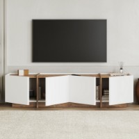 Comodă TV Hanah Home Lowen White Atlantic Pine imaginea #3 — magazin online Desire.md