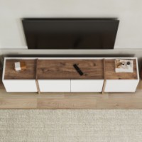 Comodă TV Hanah Home Lowen White Atlantic Pine imaginea #5 — magazin online Desire.md