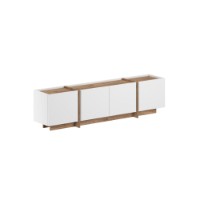 Comodă TV Hanah Home Lowen White Atlantic Pine imaginea #6 — magazin online Desire.md
