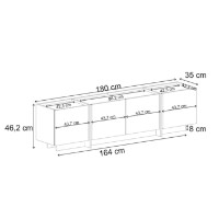 Comodă TV Hanah Home Lowen White Atlantic Pine imaginea #7 — magazin online Desire.md