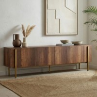 Comodă TV Hanah Home Nexus Barok Walnut Gold imaginea #3 — magazin online Desire.md