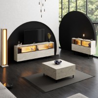 Comodă TV Hanah Home Ekol Up Travertine imaginea #6 — magazin online Desire.md