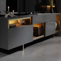 Comodă TV Hanah Home Norm Anthracite Gold imaginea #4 — magazin online Desire.md