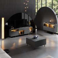 Comodă TV Hanah Home Norm Anthracite Gold imaginea #5 — magazin online Desire.md