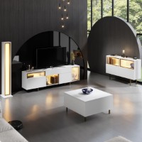 Comodă TV Hanah Home Norm White Gold imaginea #5 — magazin online Desire.md