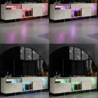 Comodă TV Hanah Home Norm Travertine Gold imaginea #3 — magazin online Desire.md