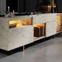 Comodă TV Hanah Home Norm Travertine Gold imaginea #4 — magazin online Desire.md