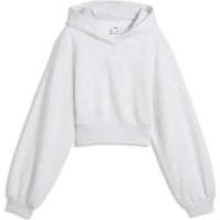 Детская толстовка Puma Ess Relaxed Croppedoon Sleeve White Glow Heather, s.128