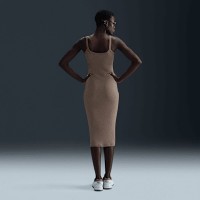 Rochie dame Nike Sportswear Chill Knit Tight Mini-Rib Mink Brown, s.L imaginea #3 — magazin online Desire.md