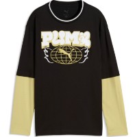 Детский лонгслив Puma Mid90s Layered Long Sleeve Puma Black, s.128