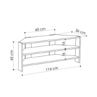 Comodă TV Hanah Home Thales Corner Light Mocha imaginea #3 — magazin online Desire.md
