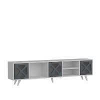 Comodă TV Hanah Home Sinef White Anthracite imaginea #2 — magazin online Desire.md