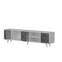 Comodă TV Hanah Home Sinef White Anthracite imaginea #3 — magazin online Desire.md