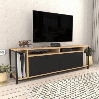 Comodă TV Hanah Home Omar Oak Black imaginea #2 — magazin online Desire.md