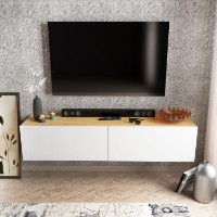 Comodă TV Hanah Home Poling White Walnut