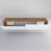 Comodă TV Hanah Home Poling White Walnut imaginea #5 — magazin online Desire.md