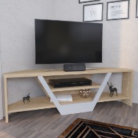 Comodă TV Hanah Home Sares Oak White imaginea #2 — magazin online Desire.md