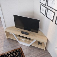 Comodă TV Hanah Home Sares Oak White imaginea #4 — magazin online Desire.md