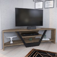 Comodă TV Hanah Home Sares Walnut Black imaginea #2 — magazin online Desire.md