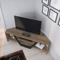Comodă TV Hanah Home Sares Walnut Black imaginea #4 — magazin online Desire.md